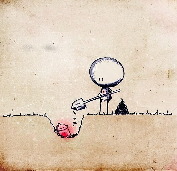 Грустный человек рисунок