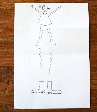 Складные рисунки на бумаге