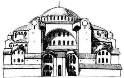 Византия собор Софии в Константинополе рисунок