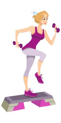 Аэробика иллюстрации