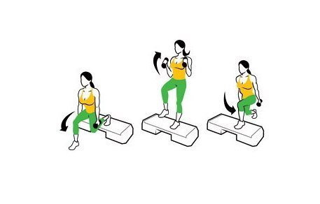 Степ аэробика упражнения с картинками
