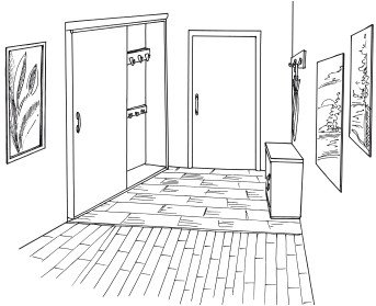 Коридор рисунок (46 фото)