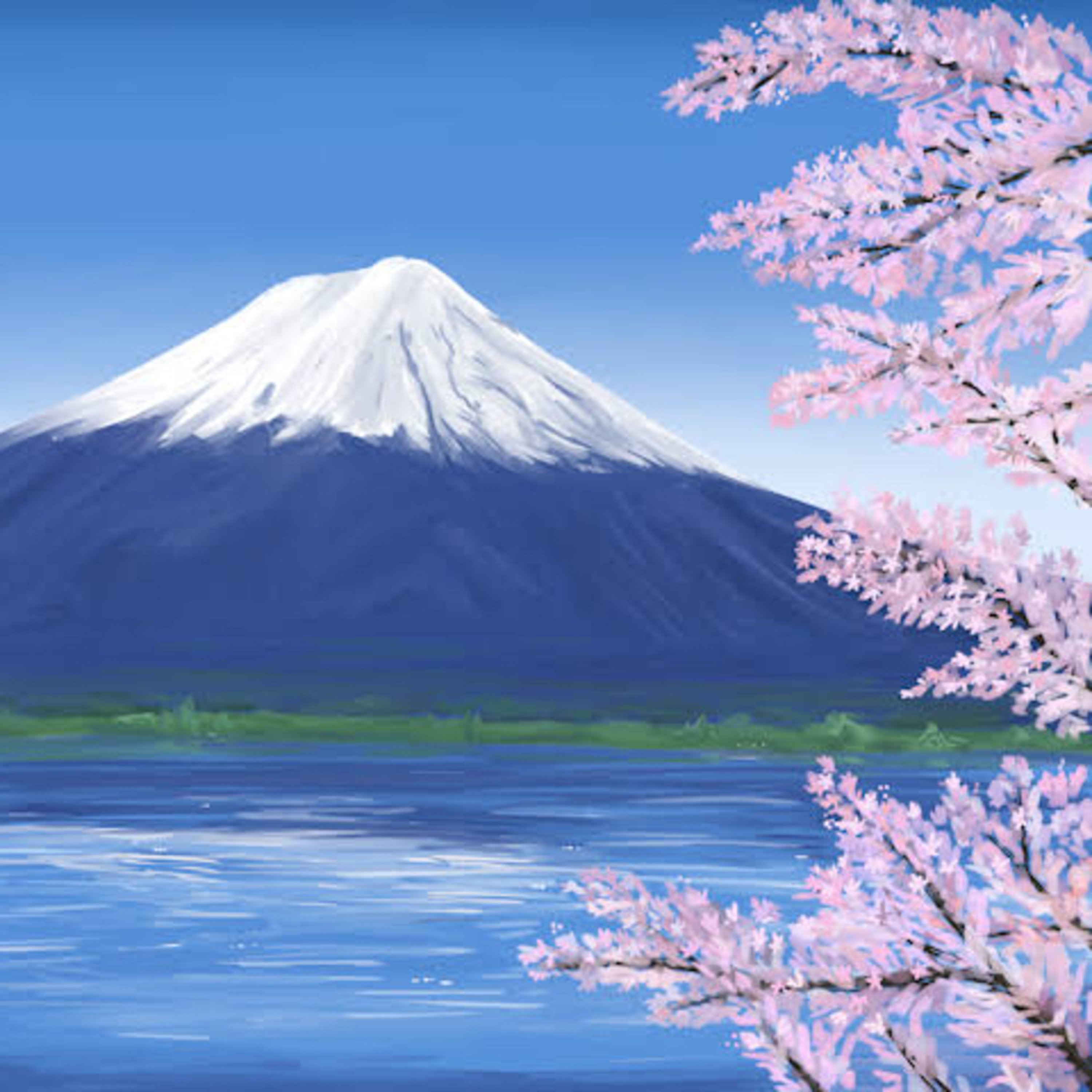 Гора Фудзи японская живопись