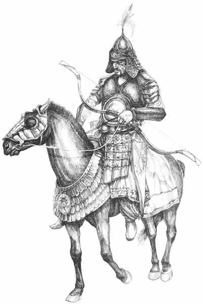 Гуннский воин всадник