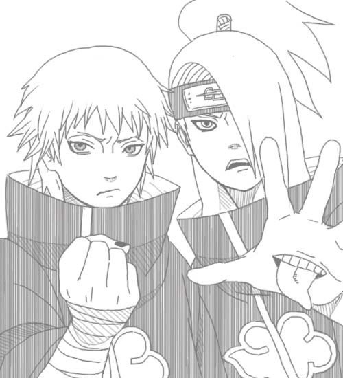 Сасори черно белый Наруто