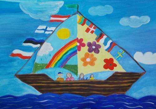 Корабль картина для детей