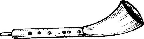 Рожок музыкальный инструмент раскраска