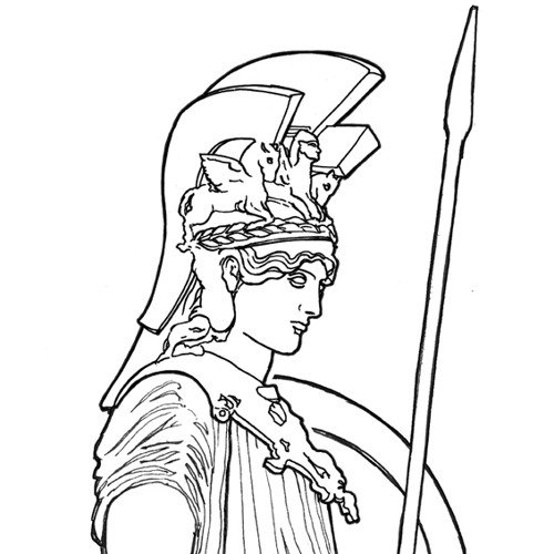 Афина Паллада нарисовать