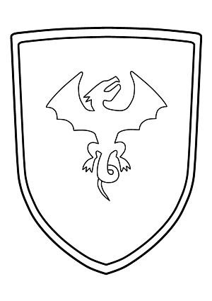 Рыцарский герб раскраска