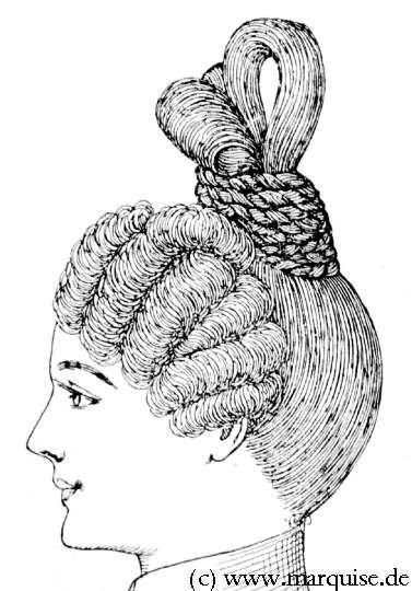 Прическа бидермейер карандашом