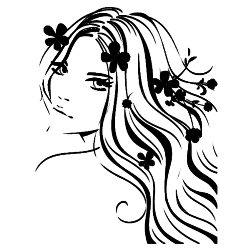 Профиль девушки силуэт