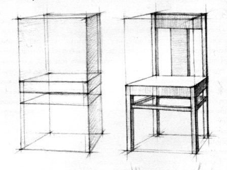 Стул в перспективе