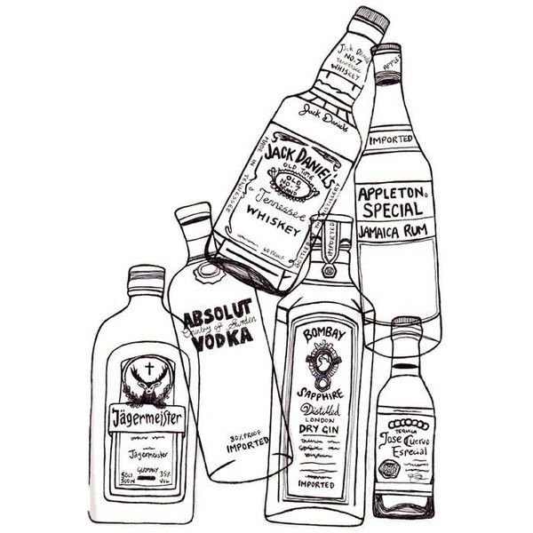 Алкоголь карандашом