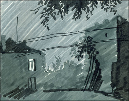 Плановость в пейзаже Графика