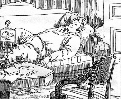 Илья Ильич Обломов иллюстрации