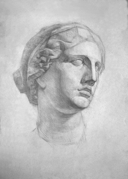 Афродита МАРХИ построение гипсовой головы