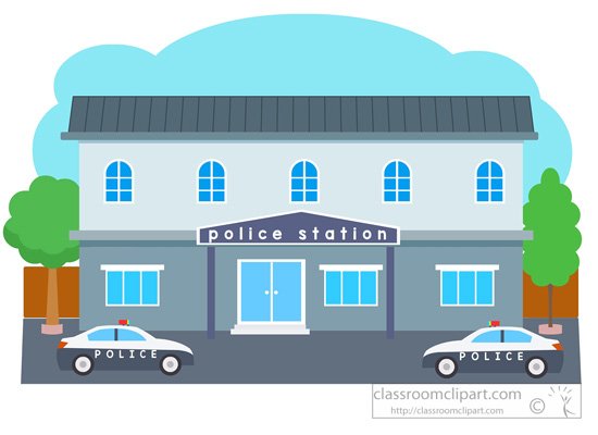 Полиция здание вектор