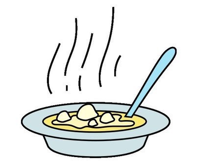 Манная каша в тарелке