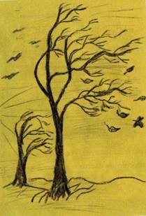 Рисование на тему ветер