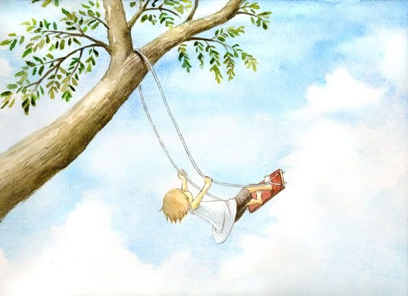 Качели иллюстрация