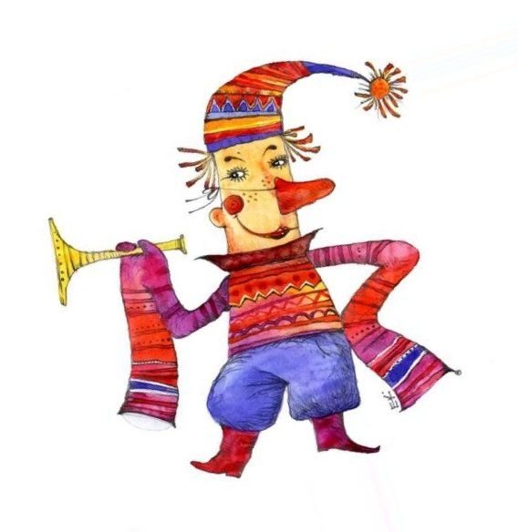 Клоун на прозрачном фоне