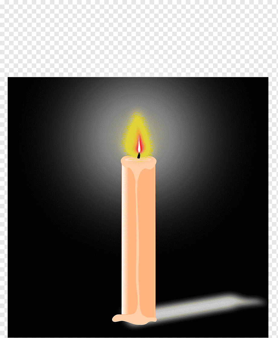 Нарисованная горящая свеча