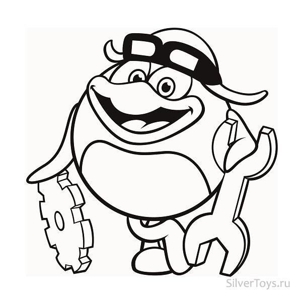 Раскраска Смешарики пин