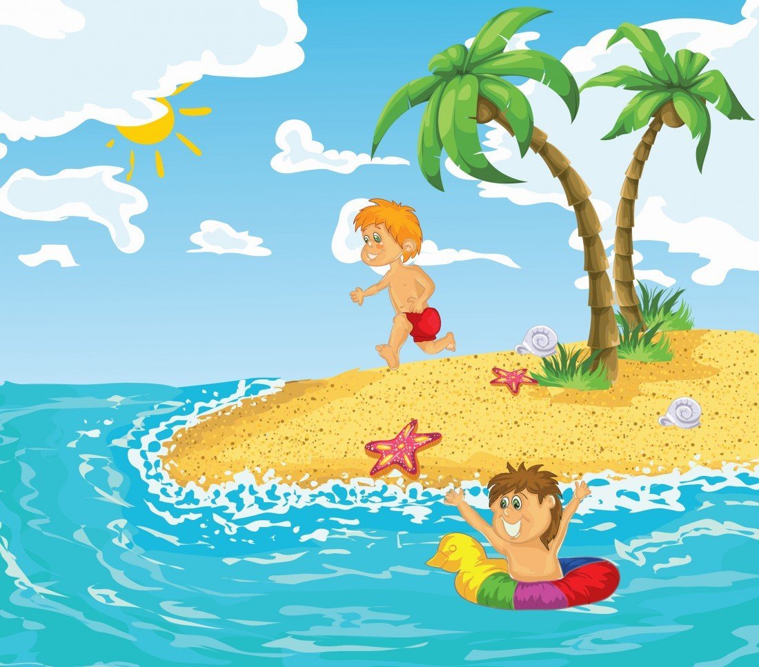 Пляж картинка для детей