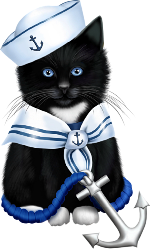 Коты в морской форме
