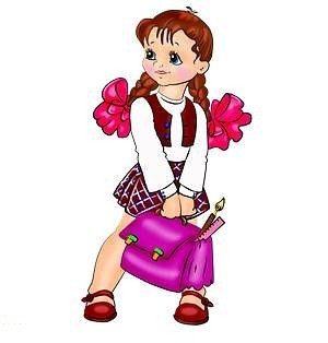 Мультяшная девочка ученица