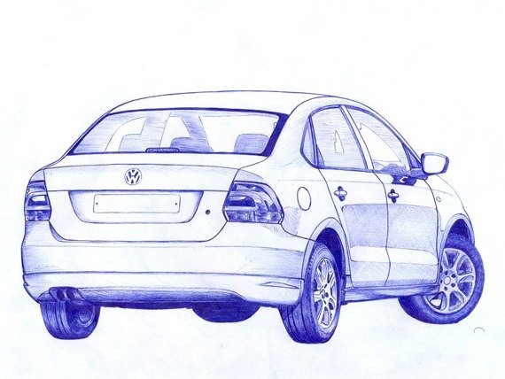 Volkswagen Polo sedan рисунок