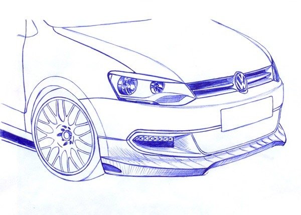 VW Polo sedan 2016 рисунок