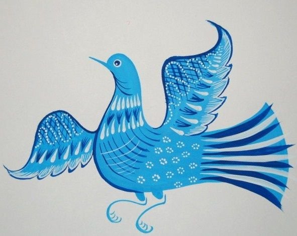 Синяя птица Гжель