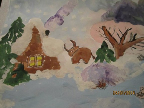 Сказка зимовье зверей рисунки детей