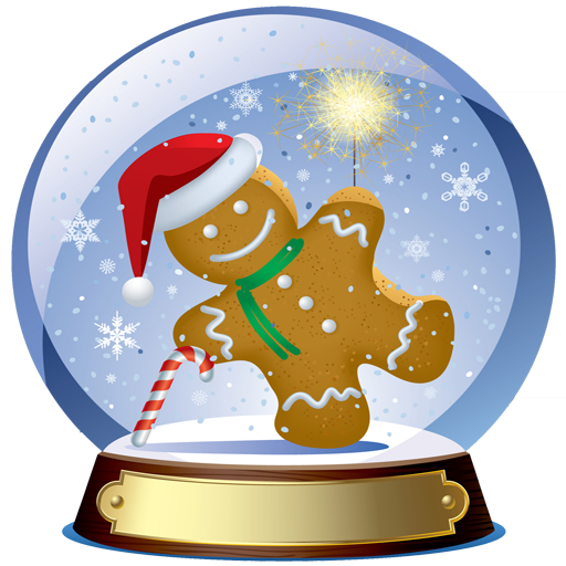 Снежный шар стикер