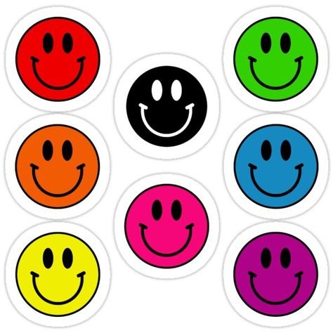 Радужная картина со смайликом