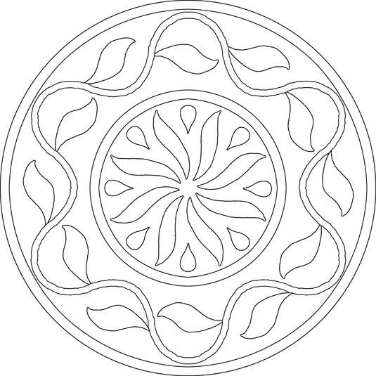 Декоративный орнамент в круге