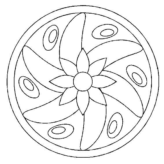 Рисование узора в круге