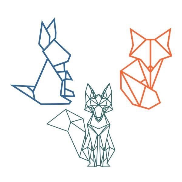 Лиса геометрическими фигурами