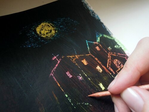 Мастер класс в технике граттаж