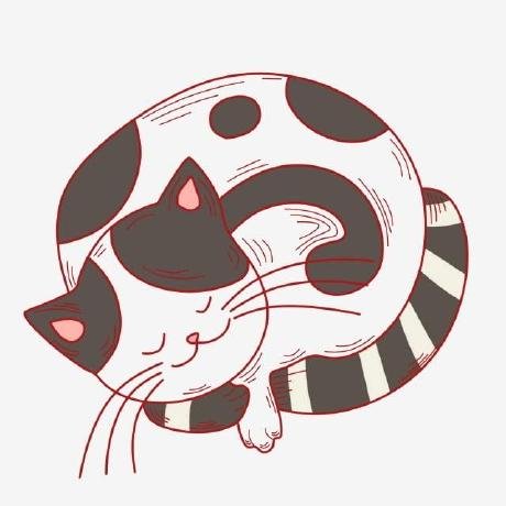 Кот клубочком