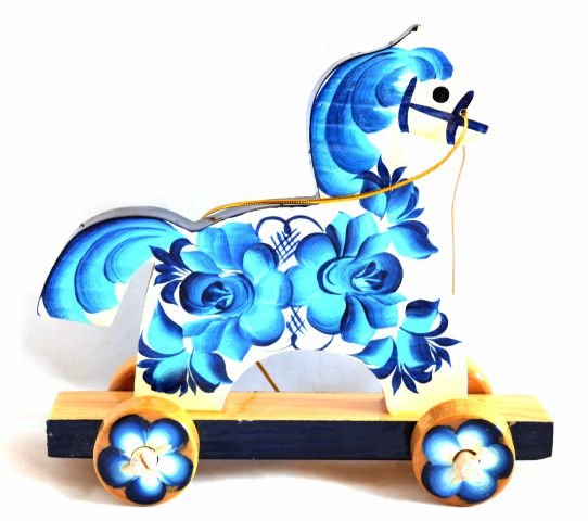 Гжель лошадка качалка