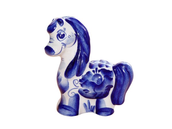 Гжель лошадь