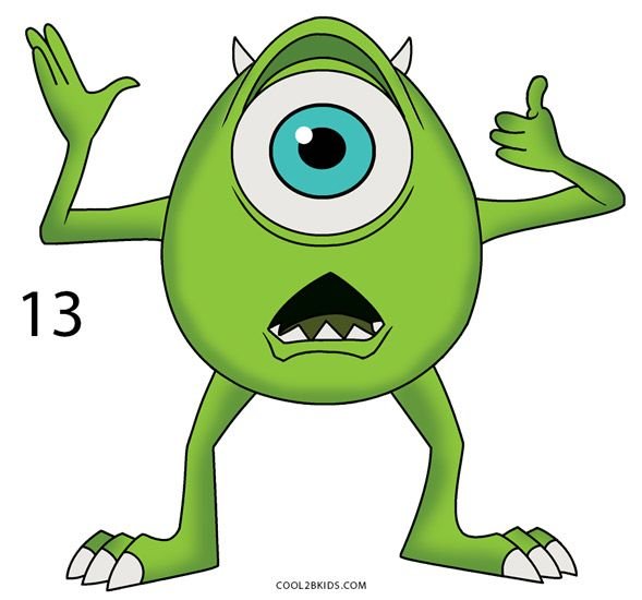 Майк Вазовский из корпорации монстров раскраска