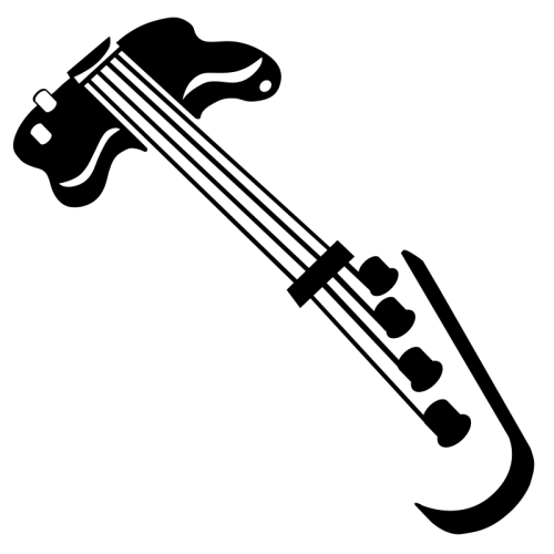 Бас гитара силуэт