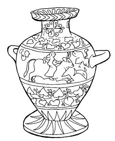 Греческий кувшин раскраска