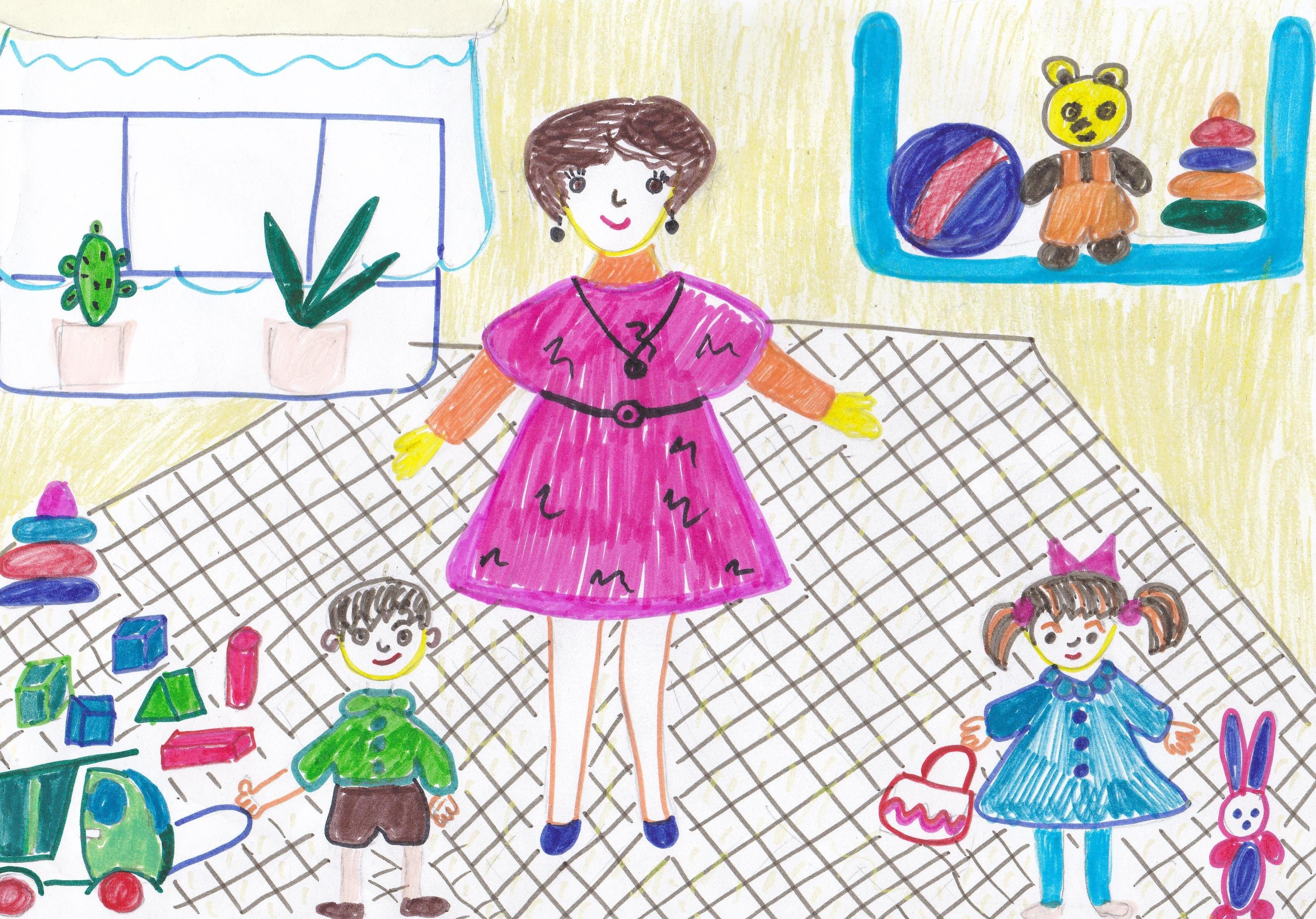 Рисунок в детский сад на тему профессии