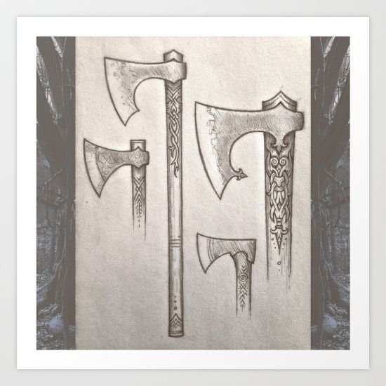 Топор викинга эскиз