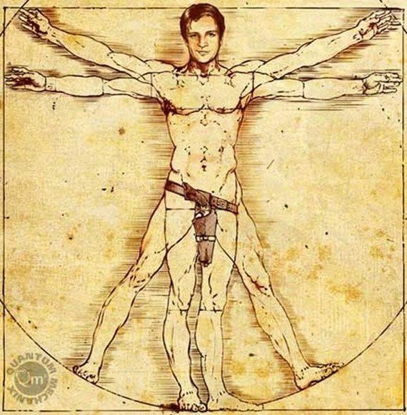 Витрувианская женщина Леонардо да Винчи