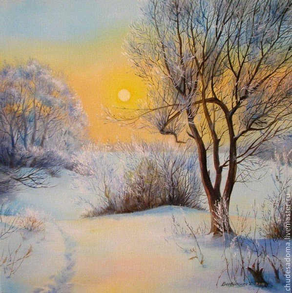 Зимний пейзаж для детей